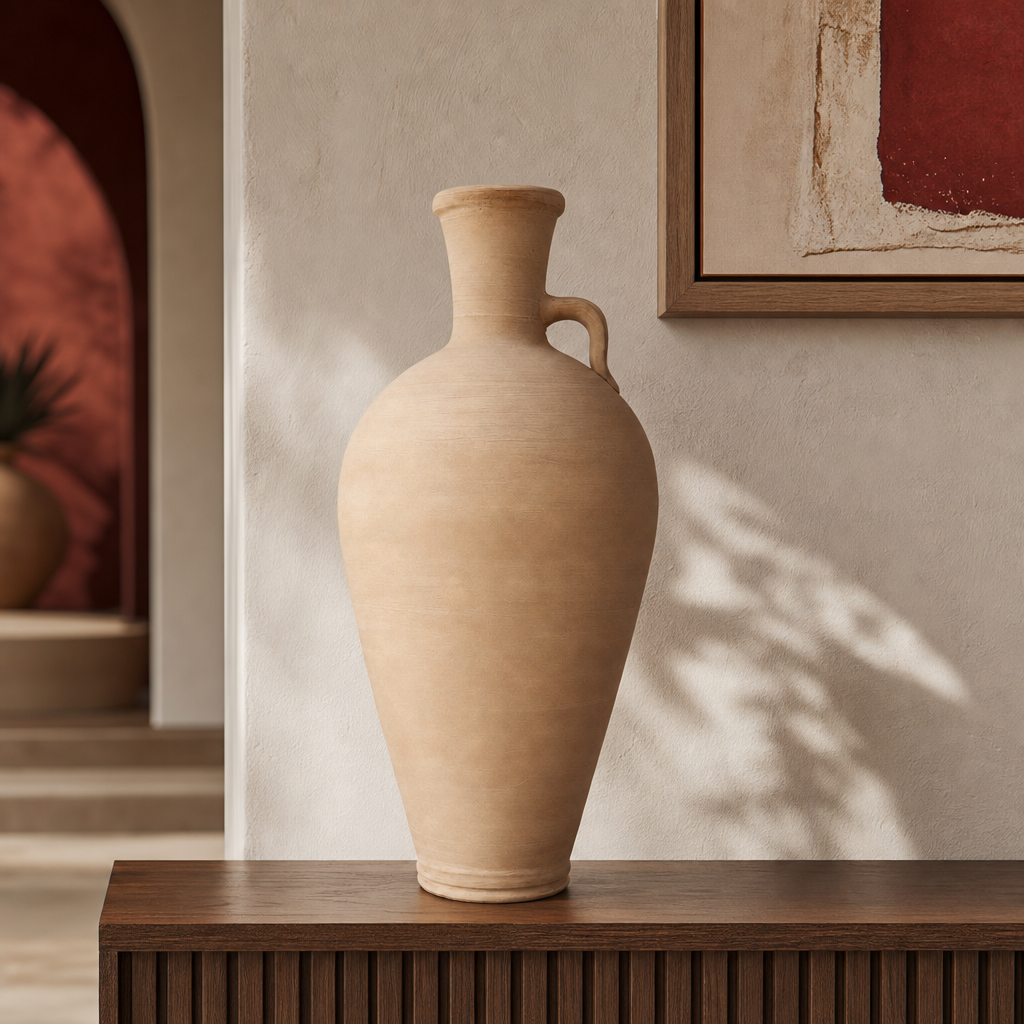 96 Pieces Natural Terracotta Amphora Vase with Handle, 20 cm