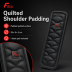 96 Pieces Quilted Car Seat Belt Shoulder Pad, Black, 28 x 9 x 5 cm