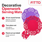 240 Pieces Decorative Round Heat Insulation Mats, 19 cm, 2 Pieces, Assorted Colours