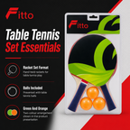 96 Pieces Table Tennis Racket Set with Balls, Green and Orange, 1 Set