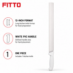 96 Pieces Kitchen Knives, 12 Inch Long Blade with White PVC Handle, 1 Piece