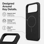120 Pieces Phone Cases with Magnetic Ring and Raised Camera Protection for 17-Series Phone, Silicone, Black
