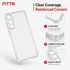 240 Pieces Clear Anti-Burst Protective Phone Cases with Reinforced Corners for Galaxy A55