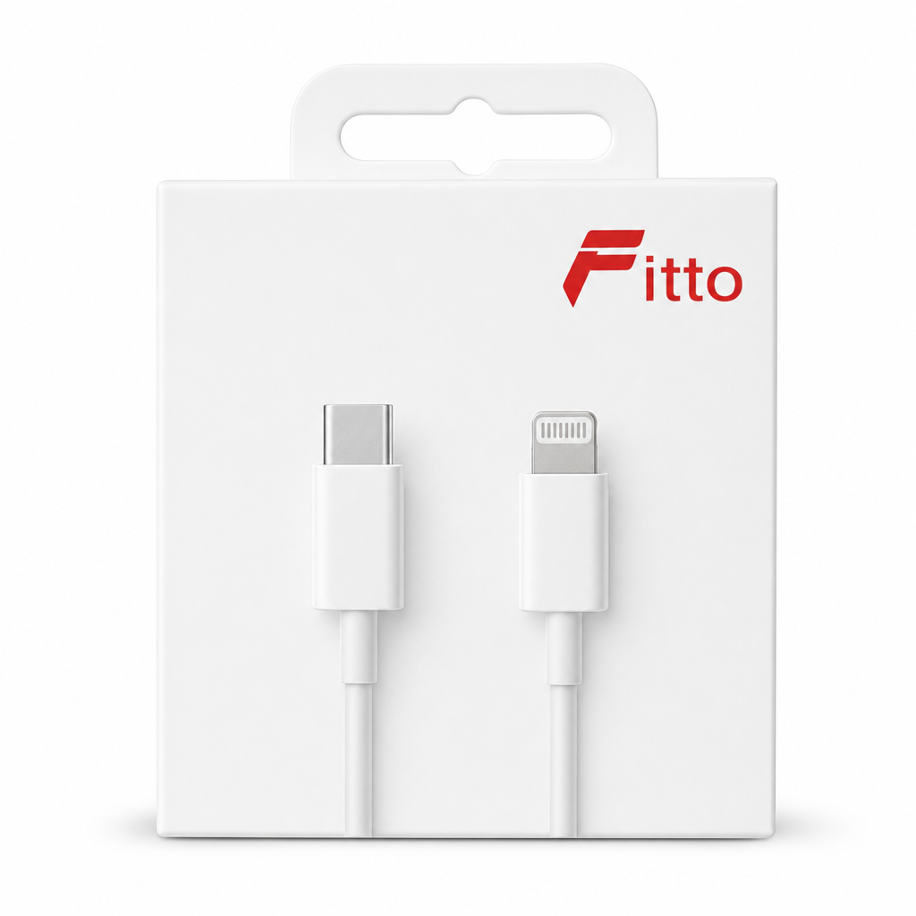 144 Pieces USB-C to Lightning Charge Cable, 1 m, White, Single Cable