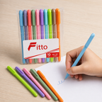 120 Pieces Ball Pens, 1.0 mm Medium Point, Assorted Colours, Pack of 10