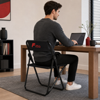 72 Pieces Folding Steel Chair with Black Fabric Seat and Backrest, Single Chair for Home, Office or Events