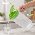 120 Pieces Transparent Plastic Water Jugs with Flip Lid and Handle, 1 L, 1 Piece