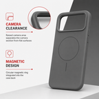 120 Pieces Silicone Magnetic Phone Cases with Raised Camera Protection, Gray