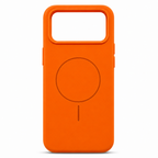 120 Pieces Silicone Magnetic Phone Cases for 17 Pro Max, Orange, Raised Camera Protection, 1 Piece