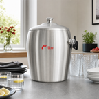 48 Pieces Stainless Steel Insulated Thermal Jug with Serving Spigot, 3.5 L, Silver and Black
