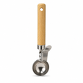 120 Pieces Stainless Steel Ice Cream Scoops with Wooden Handle, 30 x 10 x 5 cm