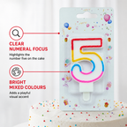 240 Pieces Number 5 Cake Candle, Mixed Colour, 1 Piece