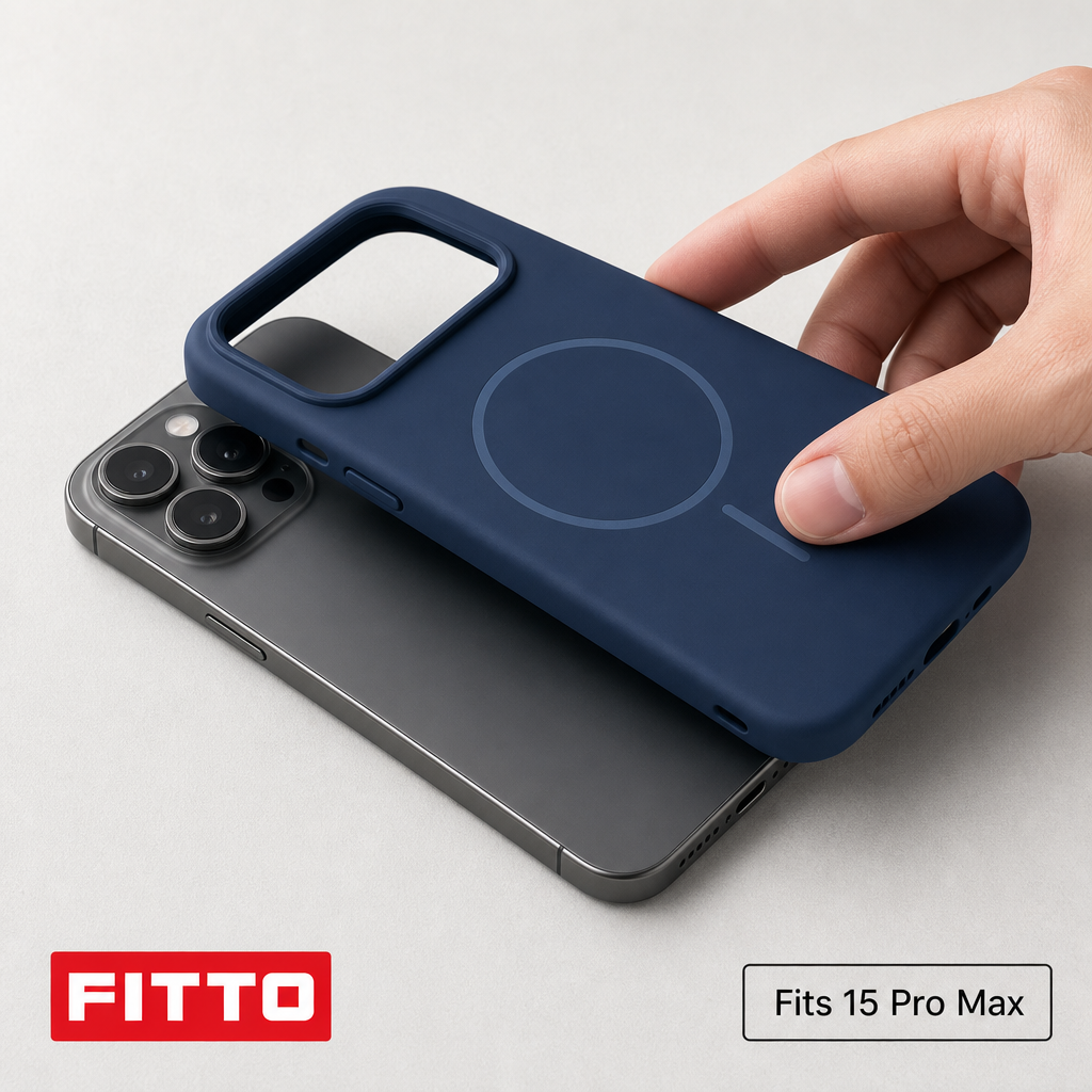 120 Pieces Magnetic Phone Cases with Raised Camera Protection for 15 Pro Max, Silicone, Navy Blue