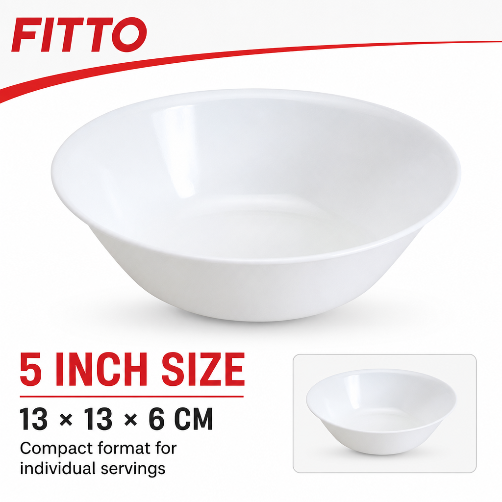 144 Pieces Bowl, 5 Inch, White, Single Serving and Tablewares Piece