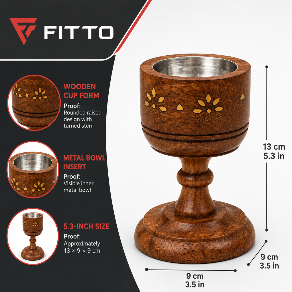 96 Pieces Wooden Incense Burner Cup with Metal Bowl, 5.3 Inch
