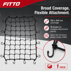 48 Pieces Elastic Cord Cargo Net, 120 x 205 cm, 16 Hooks