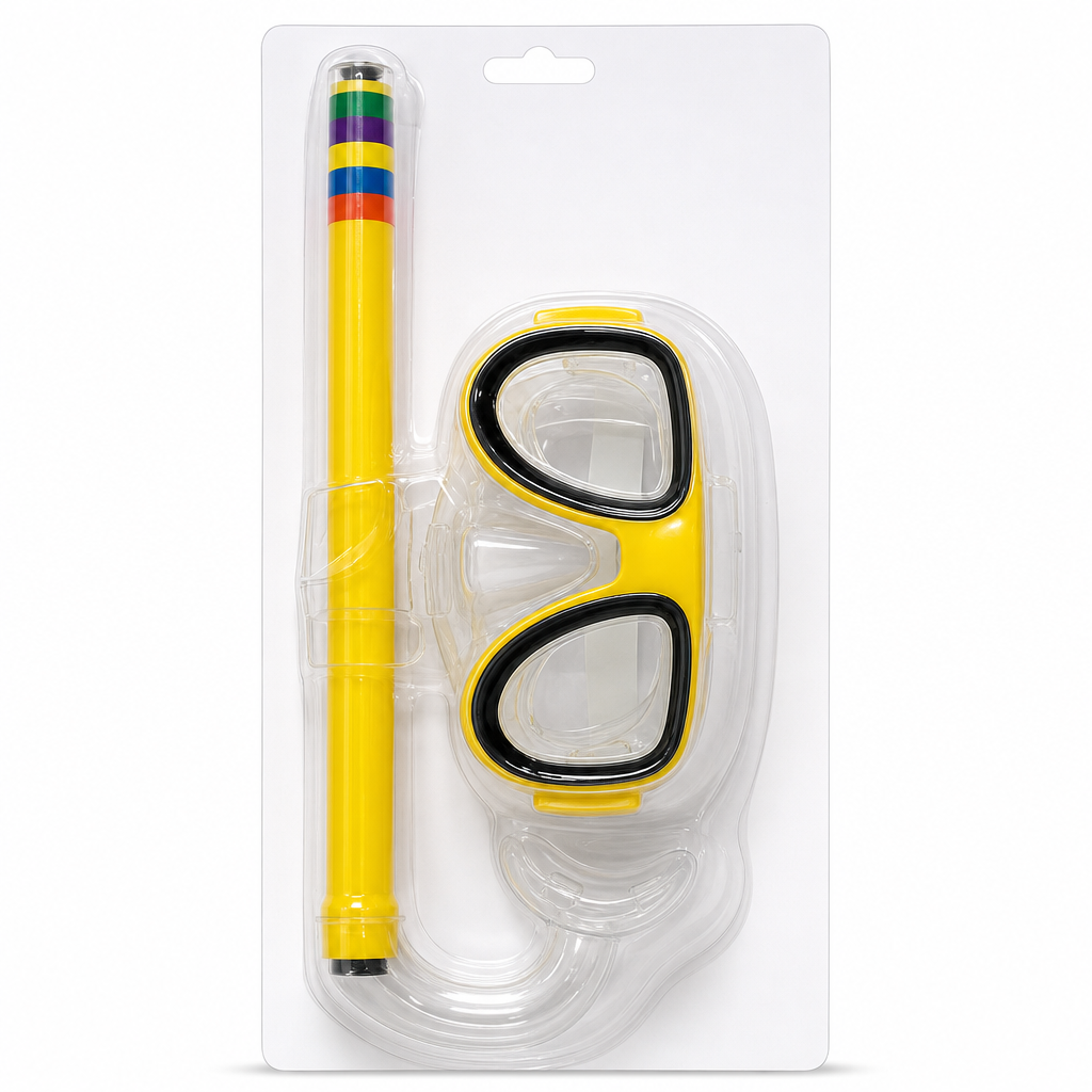 96 Pieces Swimming Mask and Snorkel Set, Yellow, 1 Set