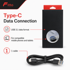 144 Pieces USB 3.1 Type-C Data Cable for Mobile Phone and Tablet, 1 Piece