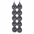 96 Pieces Wall-Mounted Hanging Organizer with 12 Storage Pockets, Black and Clear, 145.1 cm, 1 Piece