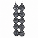 96 Pieces Wall-Mounted Hanging Organizer with 12 Storage Pockets, Black and Clear, 145.1 cm, 1 Piece