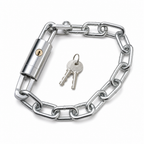 96 Pieces Heavy-Duty Security Chain Lock with Matching Key Padlock, 18 cm, Silver, 1 Piece
