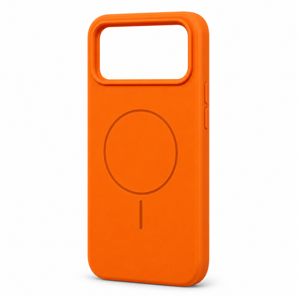 120 Pieces Silicone Magnetic Phone Cases with Raised Camera Protection for Specified Pro Max Phone Model, Orange