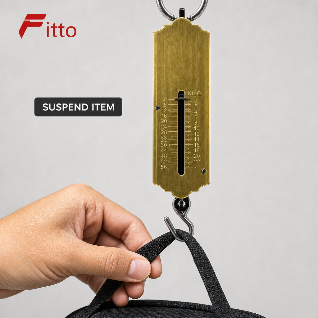 120 Pieces Mechanical Spring Hanging Scale, 25 kg Capacity, 15 cm Brass Body, Manual Weighing Tool, 1 Piece