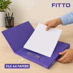 144 Pieces Purple A4 Clip File, Dual Short Strong Clip, 1 Piece
