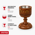 96 Pieces Wooden Incense Burner Cup with Metal Bowl, 5.3 Inch