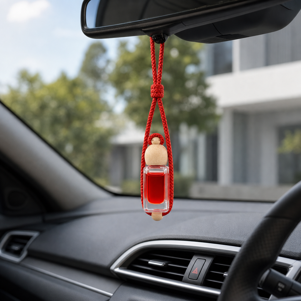 96 Pieces Hanging Bottle Car Air Fresheners, Red, Single Unit