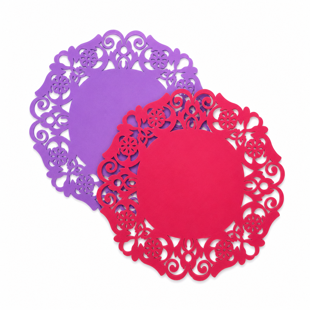 240 Pieces Decorative Round Heat Insulation Mats, 19 cm, 2 Pieces, Assorted Colours