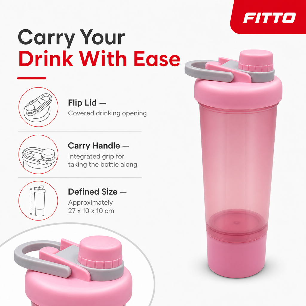 96 Pieces Pink Portable Plastic Water Bottle with Flip Lid and Carry Handle