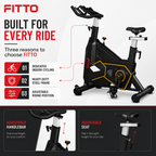 48 Pieces Indoor Cycling Bikes With Heavy-Duty Steel Frame, Adjustable Seat and Handlebars, Black