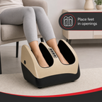48 Pieces Electric Foot Massager, Beige and Black, 1 Piece, Enclosed Foot Placement Design