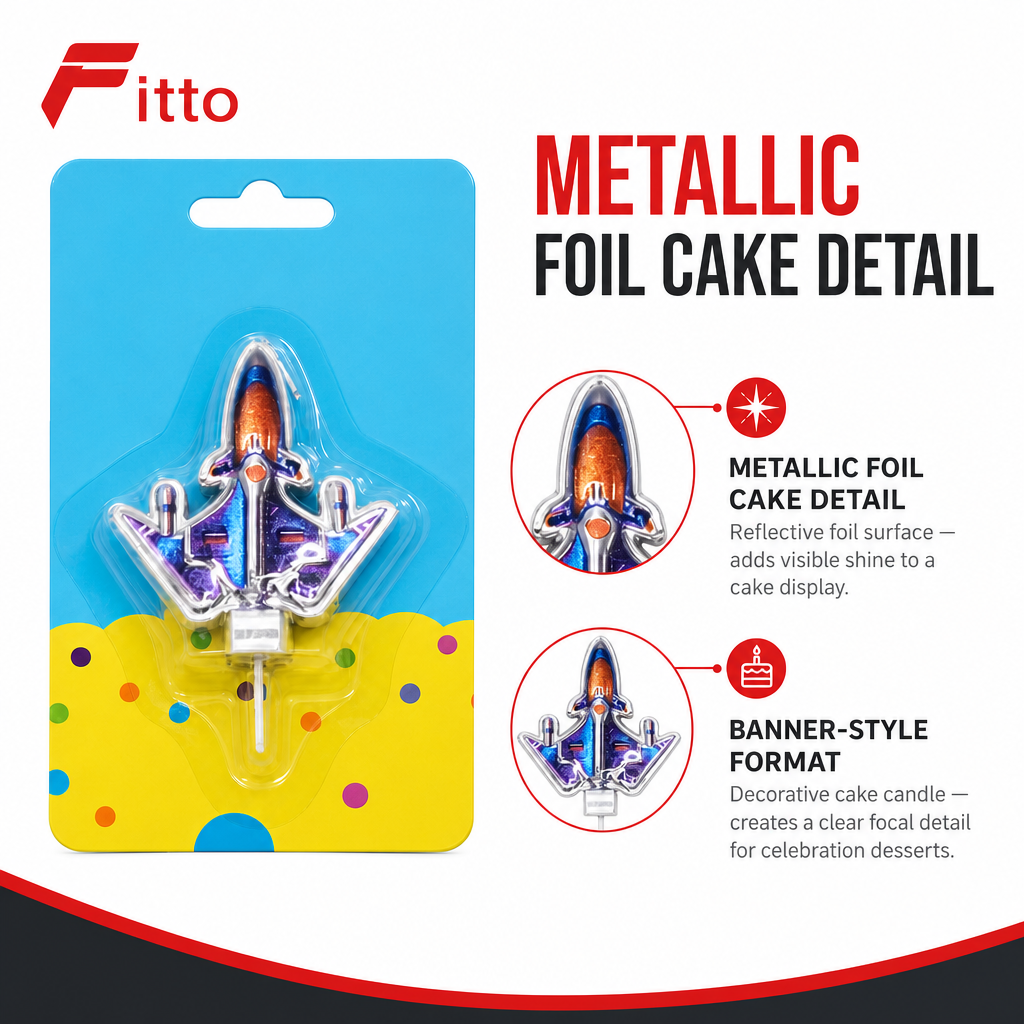 240 Pieces Metallic Foil Banner Cake Candle, 1 Piece