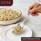 120 Pieces Stainless Steel Serving Spoon with Decorative Metal Handle, 28 cm, 1 Piece