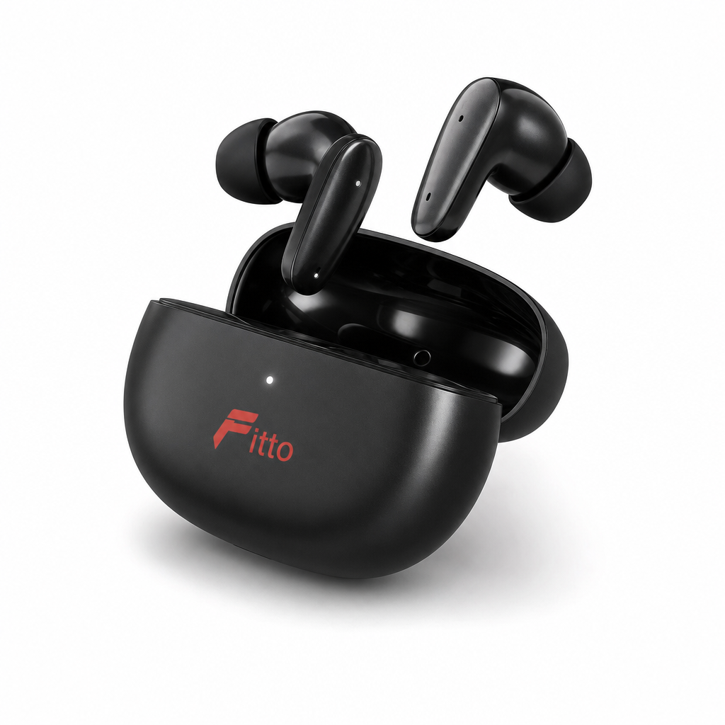 60 Pieces Wireless Earbudses with Charging Case, Dual ENC, Black