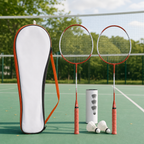 96 Pieces Badminton Racket Set with Shuttlecocks and Carry Bag, Two Rackets for Court and Outdoor Play