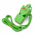 120 Pieces Sports Whistles with Lanyard, Green Hand Signal Whistle for Training and Outdoor Activities