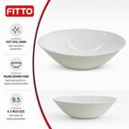 96 Pieces Opal Glass Salad Bowl, 9.5 Inch, Round Serving Bowl for Dining Tables