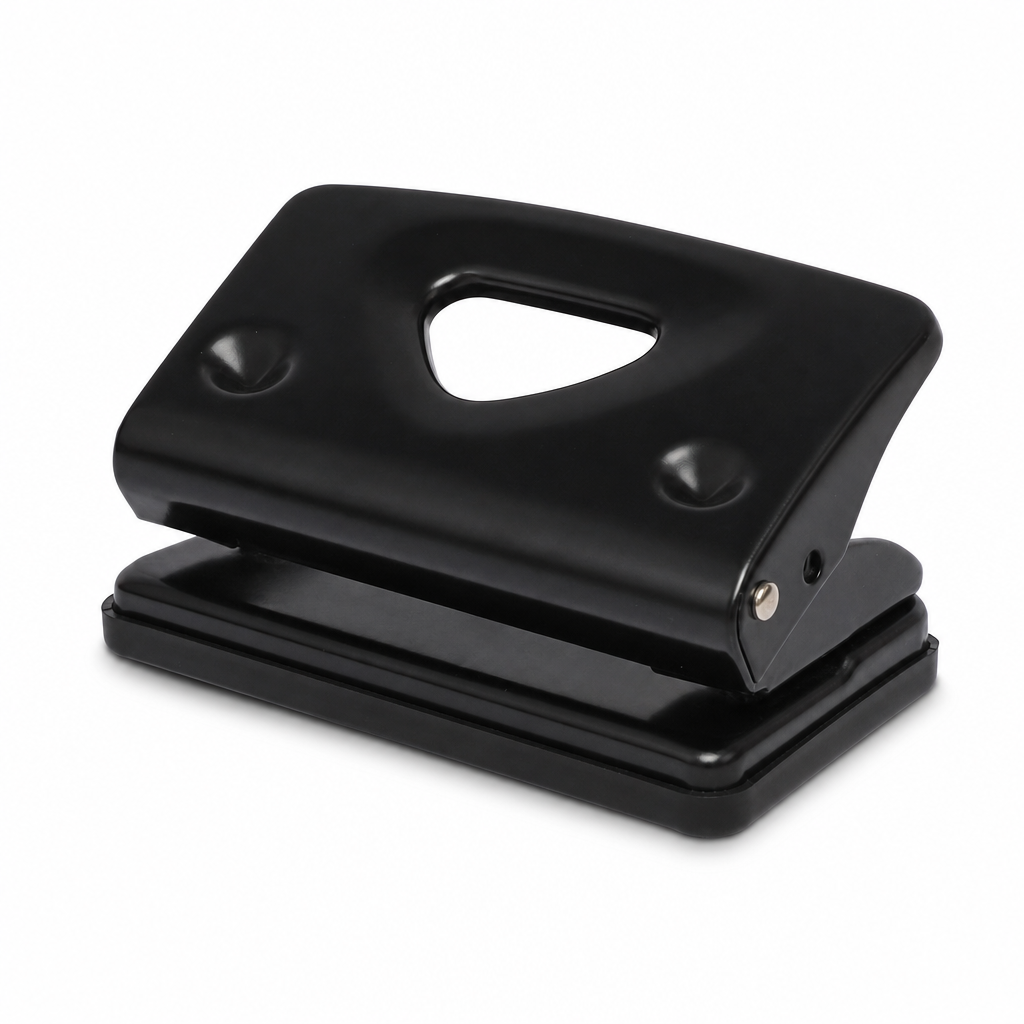 120 Pieces Mini Two-Hole Paper Punches, Black, 6 mm Holes, 80 mm Hole Distance, 10-Sheet Capacity, 103 x 60 x 56 mm