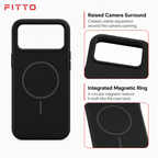 120 Pieces Phone Cases with Magnetic Ring and Raised Camera Protection for iPhone 13 Pro Max, Black