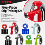 96 Pieces Hand Grip Strengthener Set, 5-Piece Hand Exerciser Kit for Grip and Forearm Training