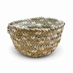 96 Pieces Handwoven Natural Fiber Basket, Small, Round Storage and Decor Basket