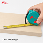 120 Pieces Retractable Measuring Tape, 3 m / 10 ft, Green Red Black, Compact 1-Piece Length Tool