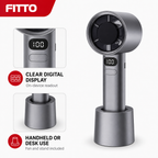 96 Pieces Portable Handheld Fan with Digital Display and Desk Stand, Compact Personal Airflow Device