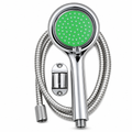 120 Pieces Hand Shower Head with 1.5 m Flexible Hose, Green and Chrome