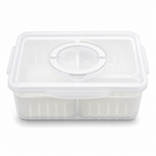 96 Pieces Clear 8-Compartment Food Storage Box with Locking Lid, 29 × 21 × 7 cm