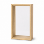 72 Pieces Wooden Display Cases, Tall Rectangular Natural Finish, 35 x 25 x 20 cm