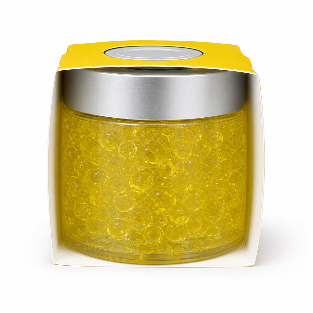 96 Pieces Fragrance Spheres Car & Home Air Freshener, Lemon Scent, 130g Jar